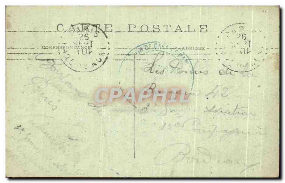 CPA Paris L'Hotel de Ville — Rückseite
