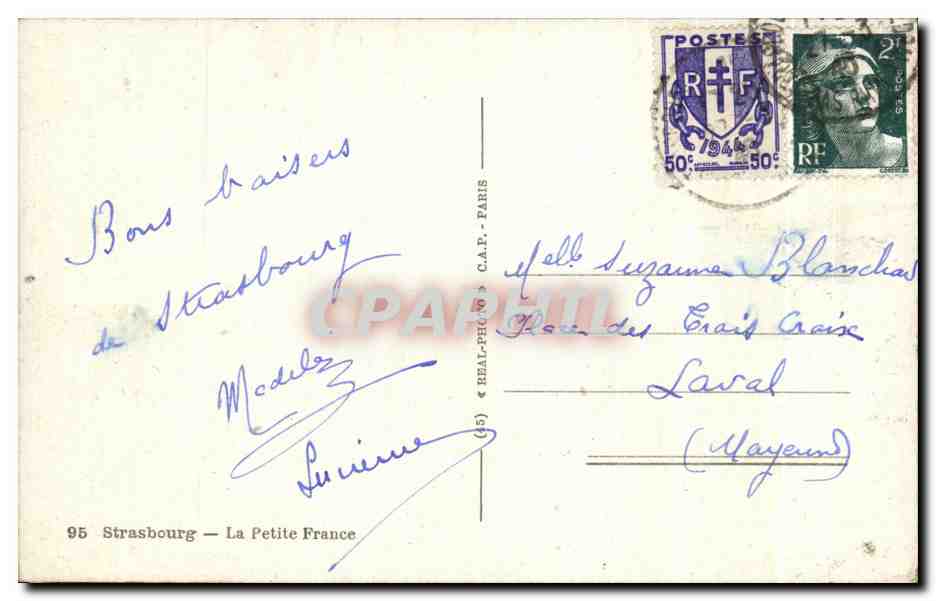 CPA Strasbourg La Petite France — Rückseite