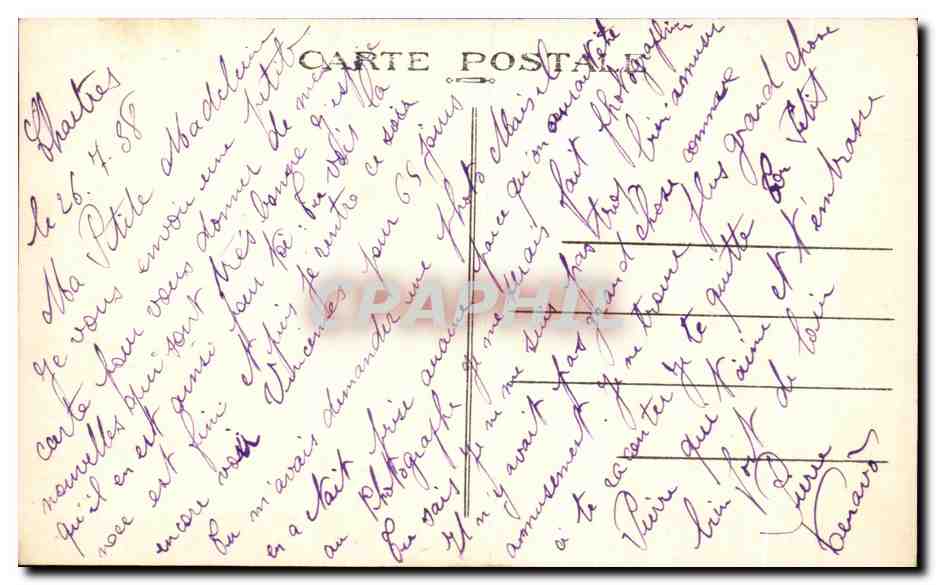 CPA Souvenir De Chartres — Verso