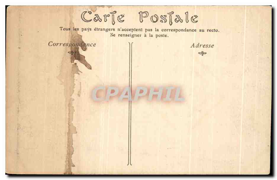CPA Pau Le Chateau Vue prise du Parc — Verso