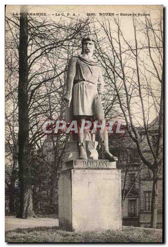 CPA Rouen Statue de Rollon