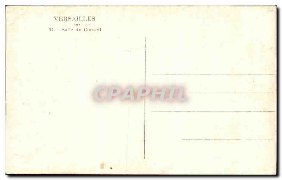 CPA Versailles Salle du Conseil — Verso