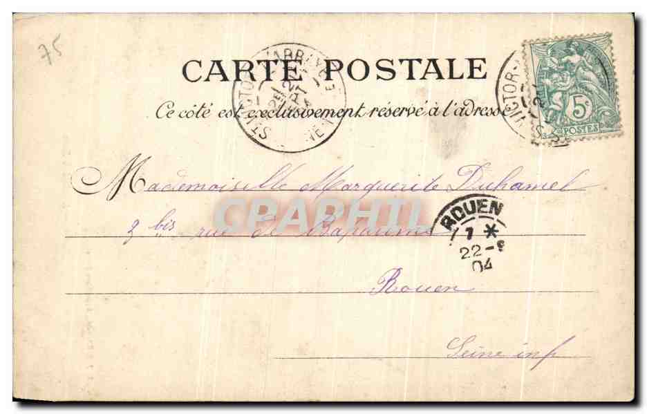 CPA Paris l'Hotel de Sens — Rückseite
