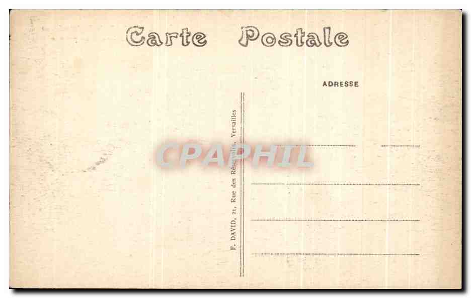 Forêt de Fontainebleau — La Roche suspendue — F. DAVID, Rue des Réserailles, Verrailles — Reverso