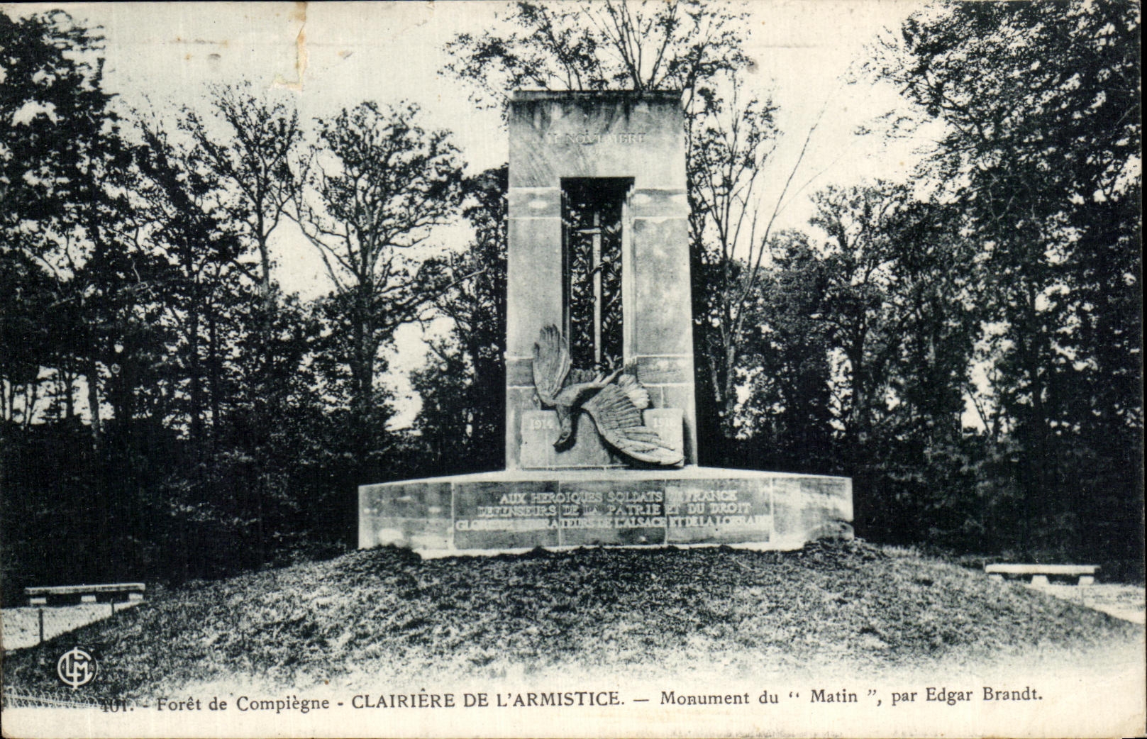 Forêt de Compiègne - Clairière de l'Armistice — Monument du "Matin", par Edgar Brandt