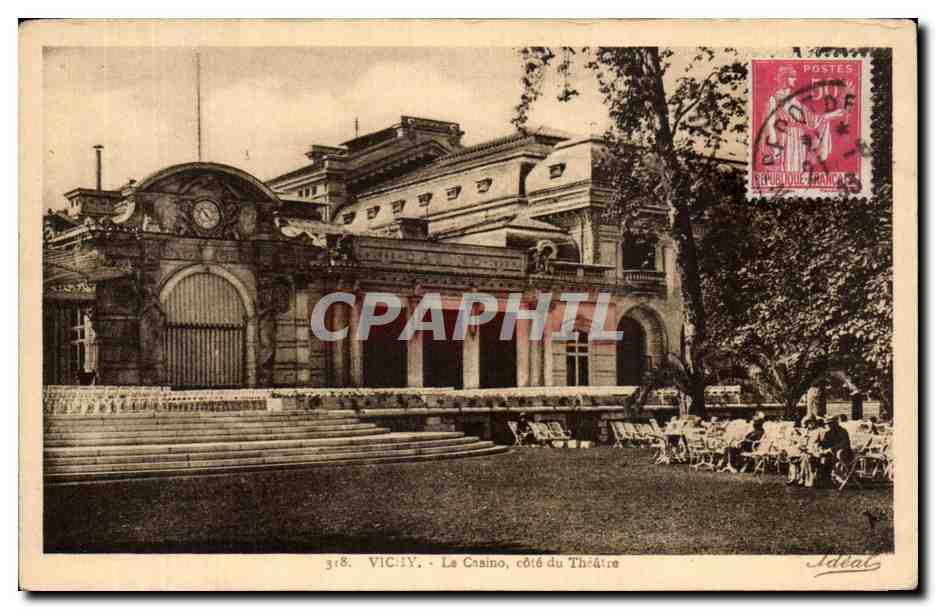CPA Vichy La Casino Cote du Theatre