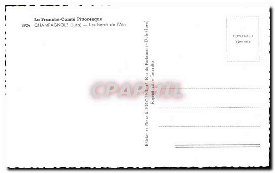 CPSM La France Comte Pittoresque Champagnole Les Bords de l'Ain — Rückseite