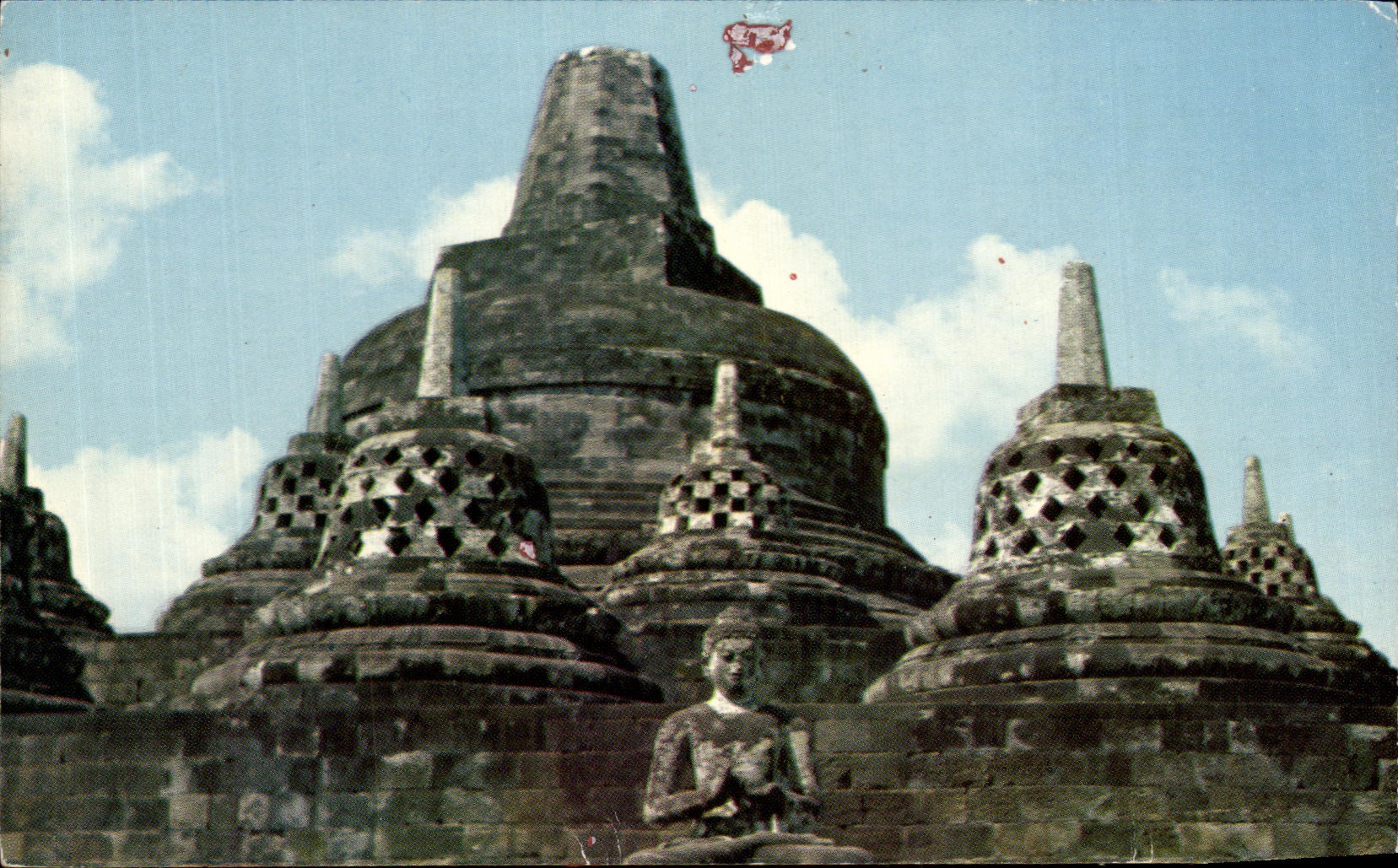 CPA Tjandi Borobudur Sebuah Stupa Terbuka di Kitari Oleh Barabudur Indonesie Bouddha