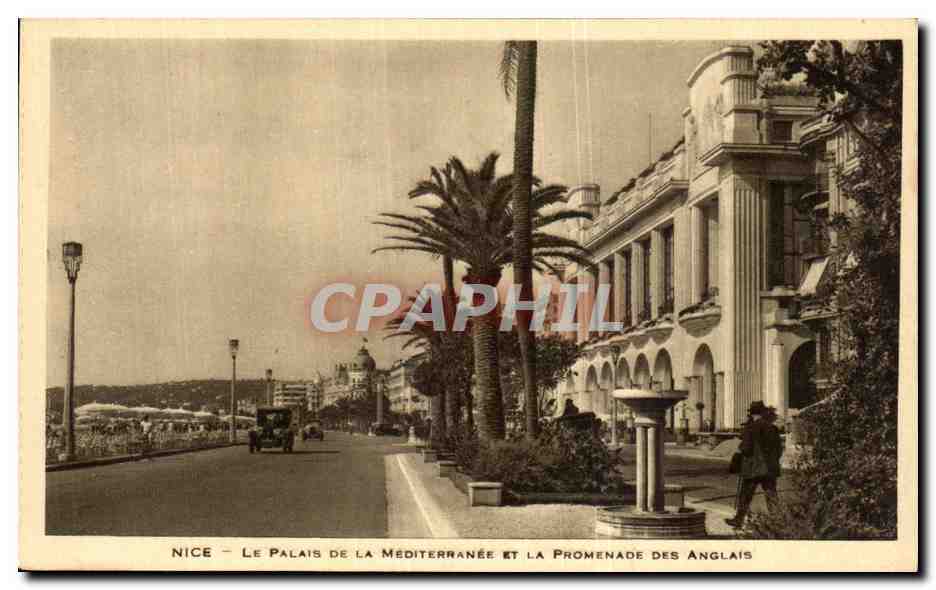 CPA Nice Le Palais de La Mediterranee et la Promenade des Anglais