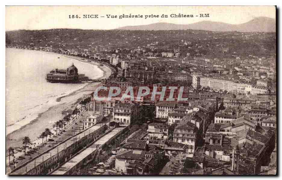 CPA Nice Vue generale Prise du chateau