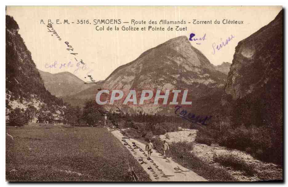 Samoens — Route des Allamands - Col de la Golèze et Pointe de Zuet — A. B. E. M. - 3516
