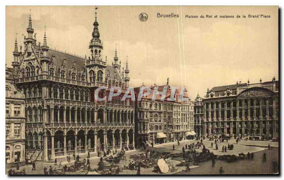CPA Bruxelles Maison du Roi et Maisons de La Grand Place Marche