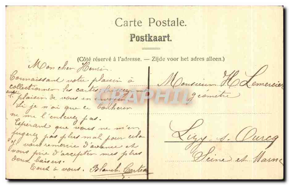 CPA Han Sur Lesse Le trou de Han Hels Sortie des grottes — Rückseite