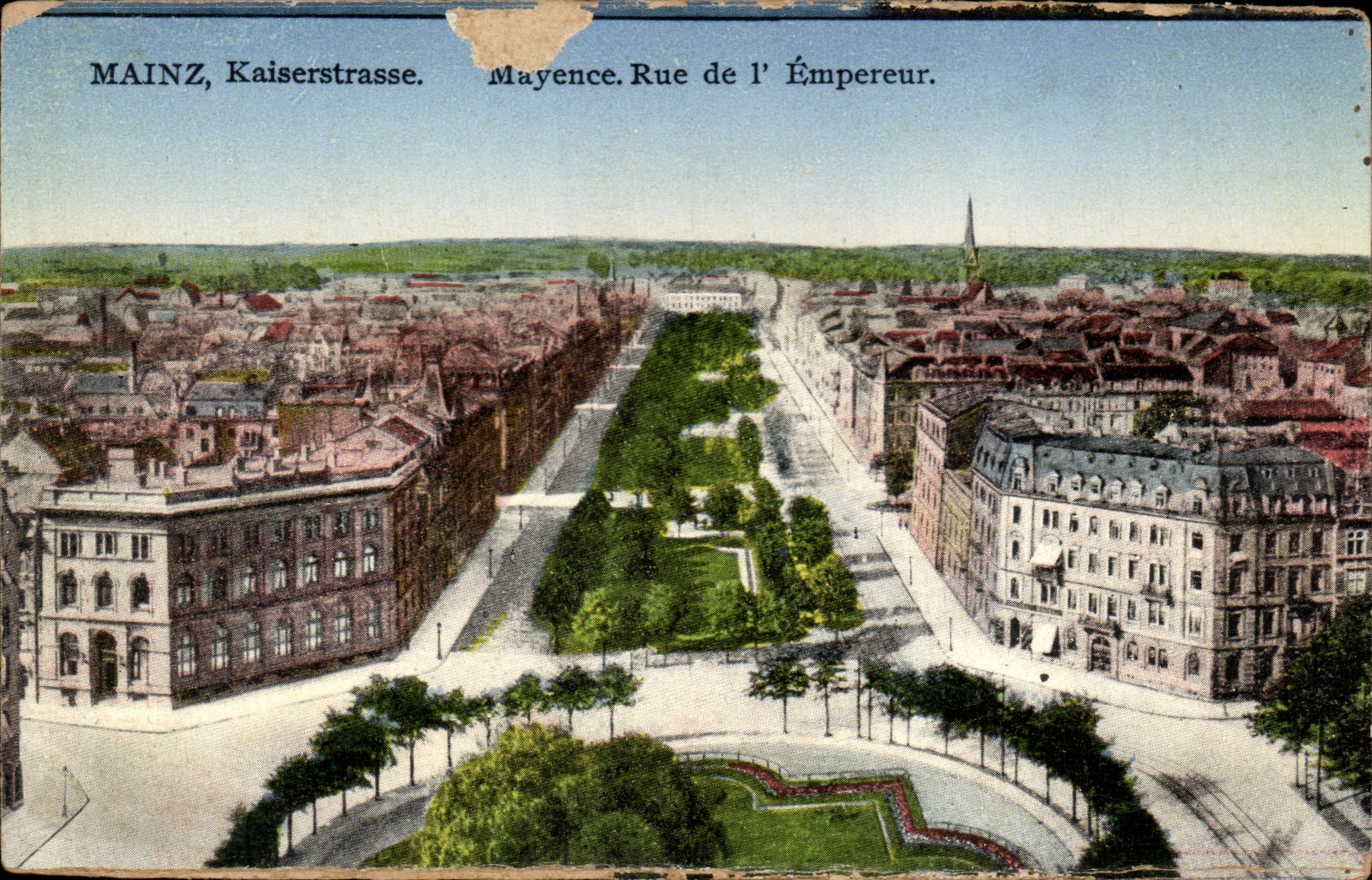 CPA Mainz Kaiserstrasse Mayence Rue de l'Empereur