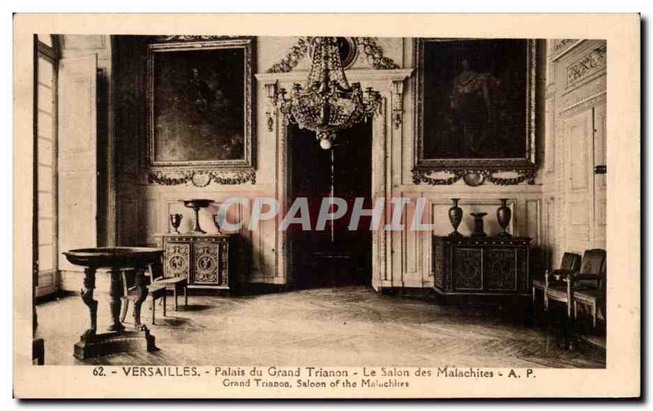 CPA Versailles Palais du Grand Trianon Le Salon des malachites 