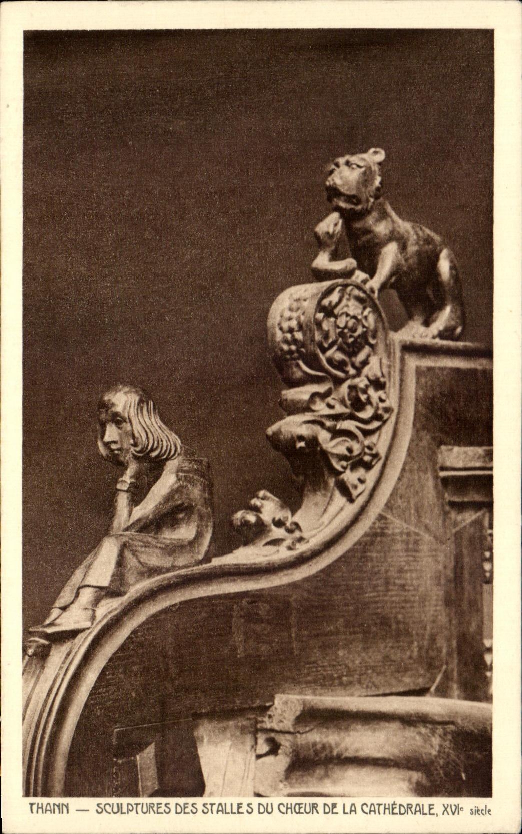 CPA Thann Sculptures Des Stalles Du Choeur De La Cathedrale 