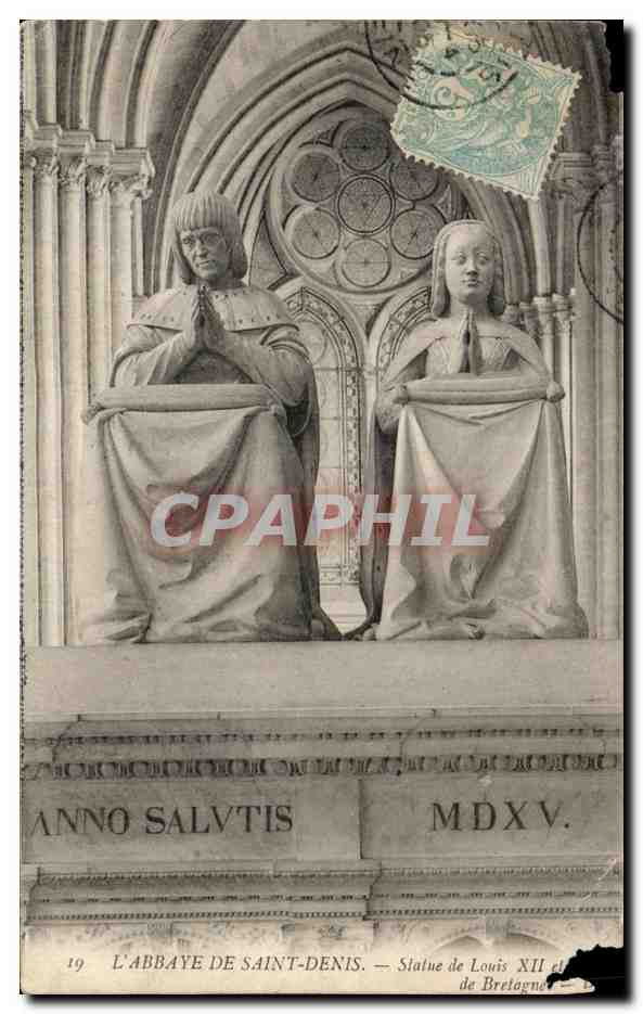 CPA Abbaye de Saint Denis Statue de Louis XII