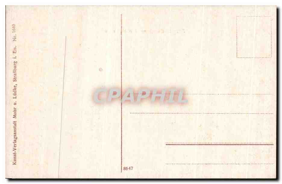 CPA Strasbourg Universite — Verso