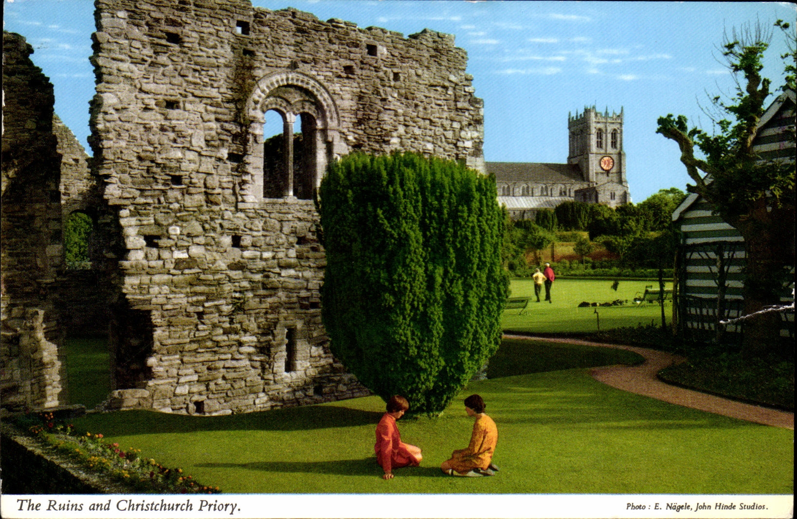 CPA The Ruins and Christchurch Priory 
