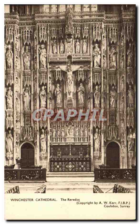 CPA Winchester Cathedral The Reredos Surrey