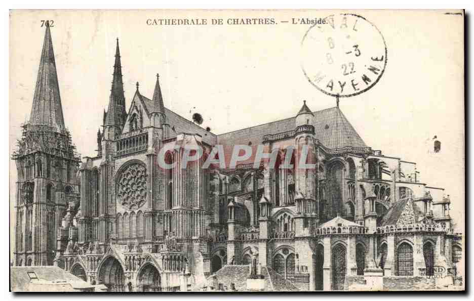 CPA Cathedrale De Chartres L'Abside