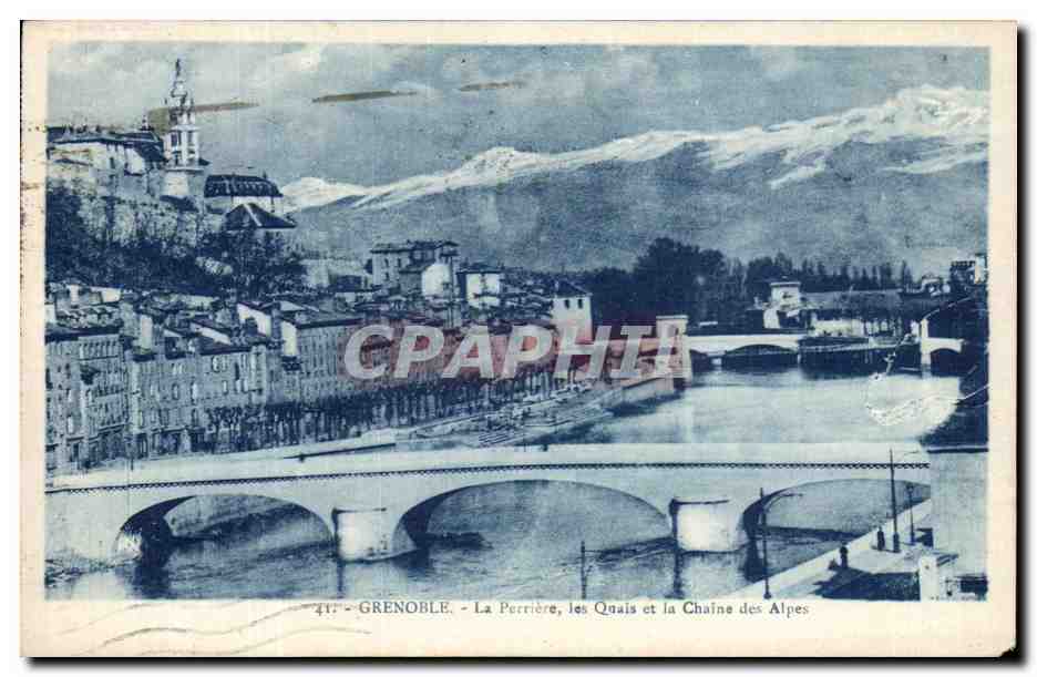 Grenoble - La Perrière, les Quais et la Chaîne des Alpes — Edition M. Borel, Grenoble, n°41