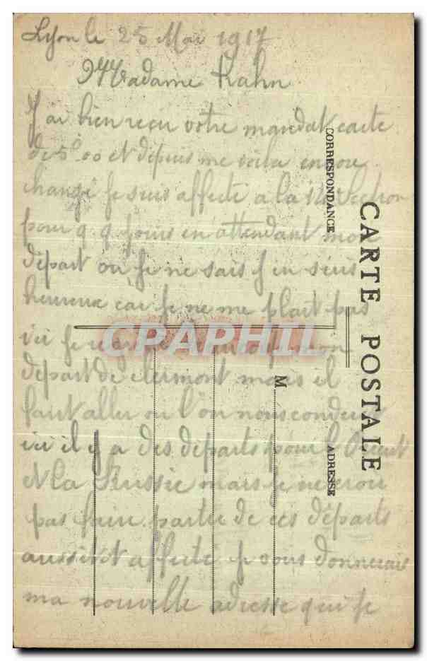 CPA Lyon Notre Dame de Fourviere — Verso