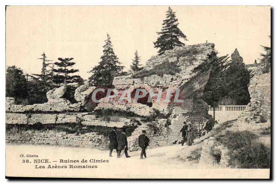 CPA Nice Ruines de Cimiez Les Arenes Romaines