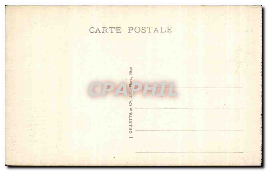 CPA Nice Vue Generale entre les Pins Mont Boron — Rückseite
