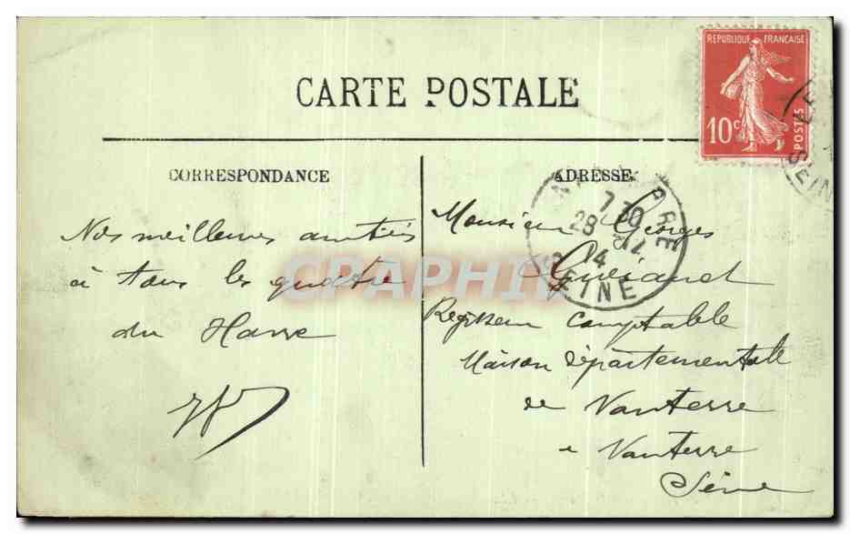 CPA Nice Havrais et le Havre — Rückseite