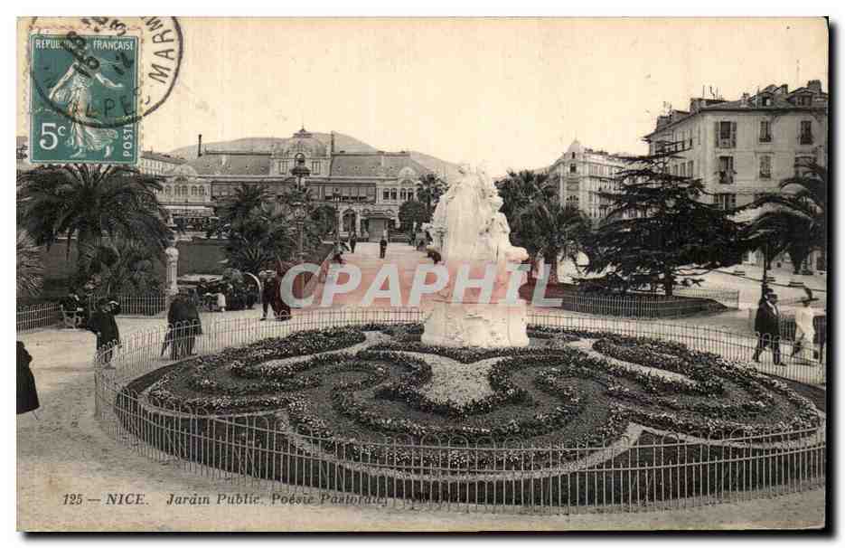 CPA Nice Jardin Public Poesie Pastorale