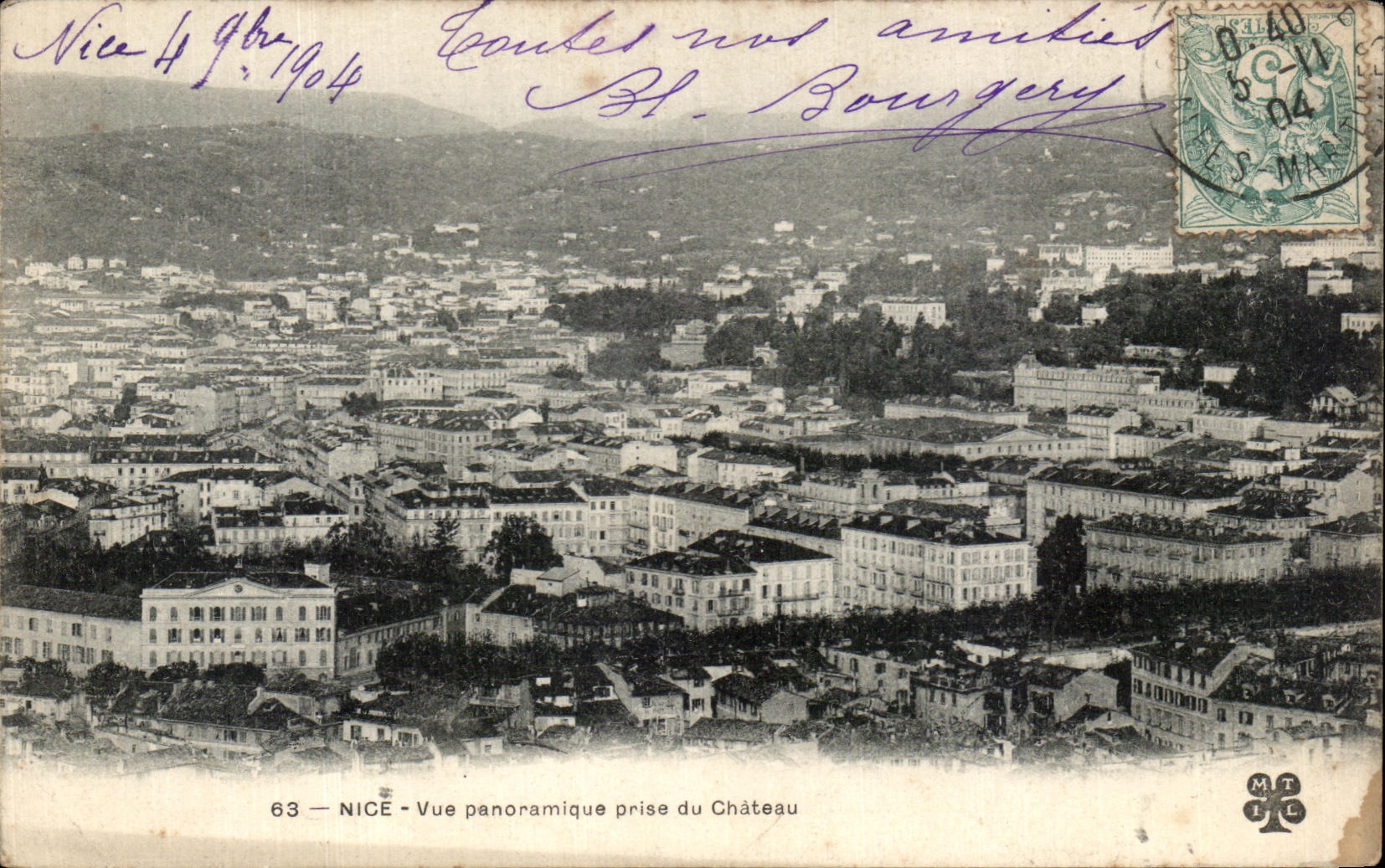 CPA Nice Vue Panormaique Prise du Chateau
