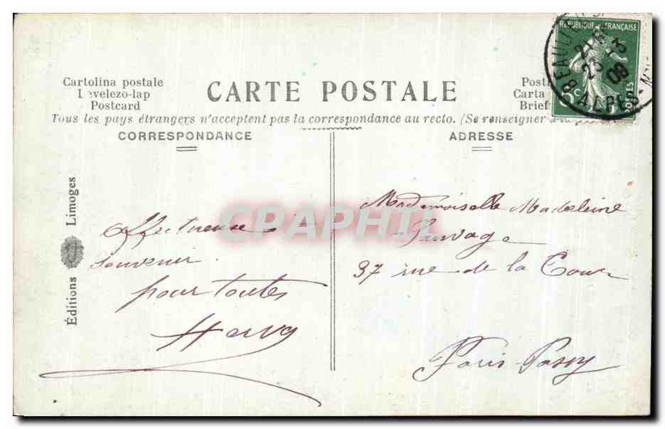 CPA Beaulieu Ser Mer Vue Generale Prise De St Jean — Rückseite