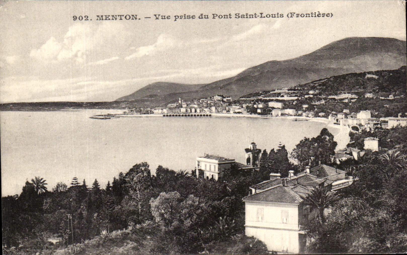 CPA Menton Vue Prise du Pont Saint Louis 