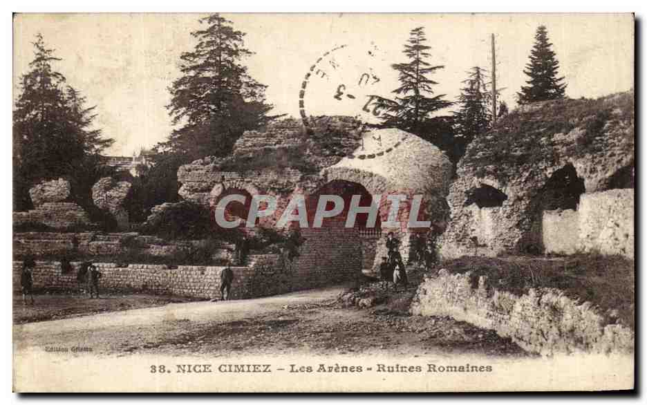 CPA Nice Cimiez Les Arenes Ruines Romaines
