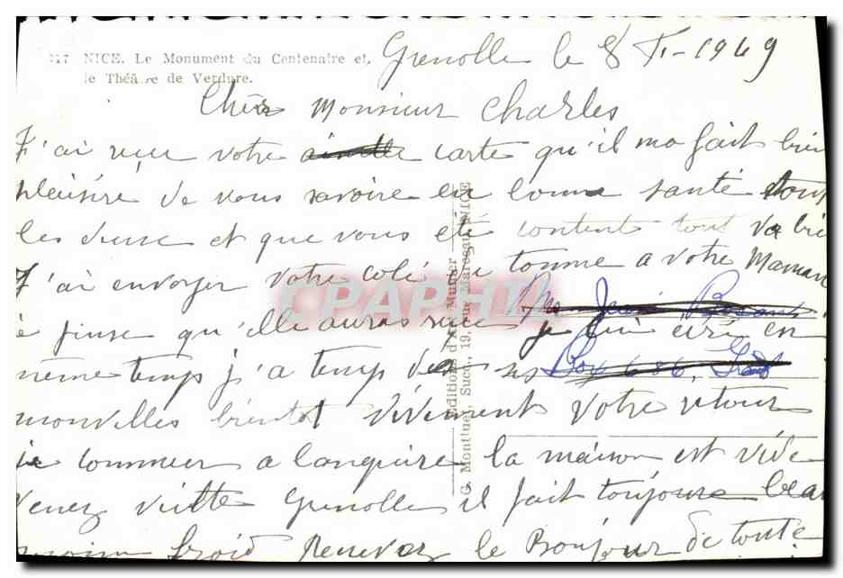 CPA Nice Le monument du centenaire et Le theatre de Verdure — Reverso