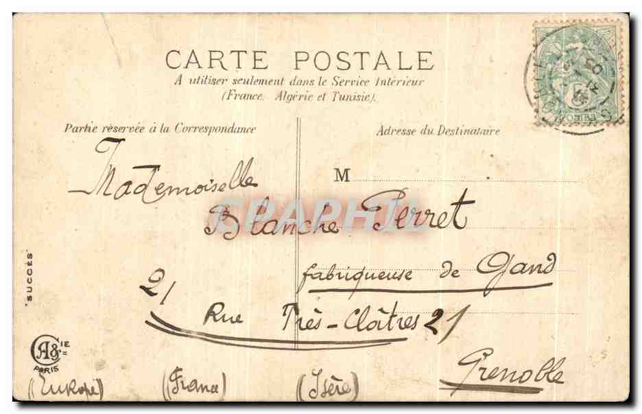 CPA Fantaisie Femme 1er Avril Poisson — Rückseite