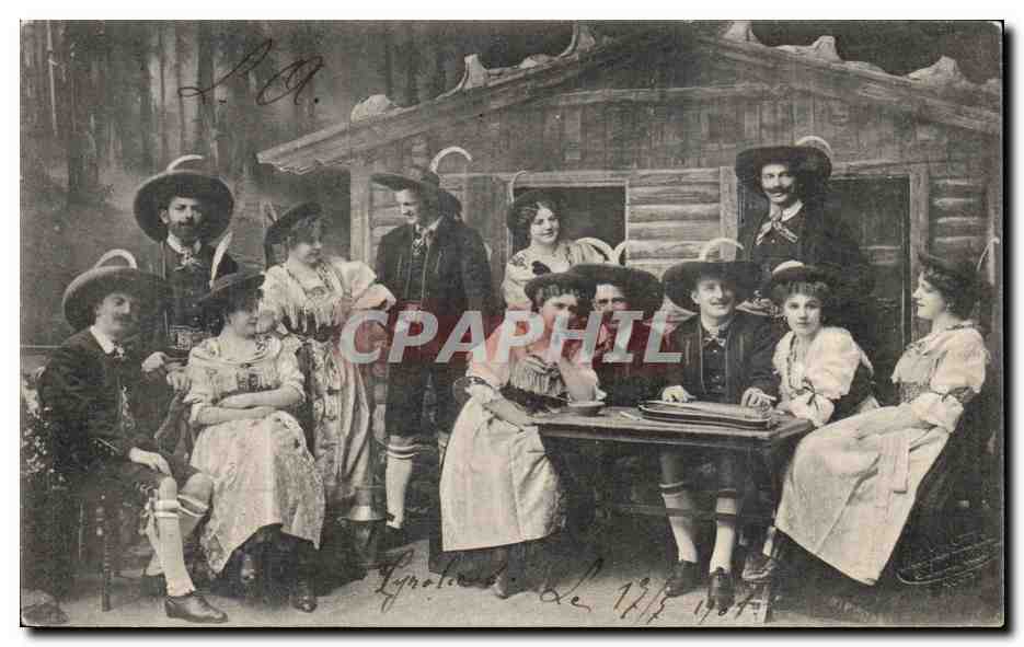 CPA Die Obersteirer Alpensanger und Tanzer unter Leitung des Komponisten Jos Pircher Folklore Costume