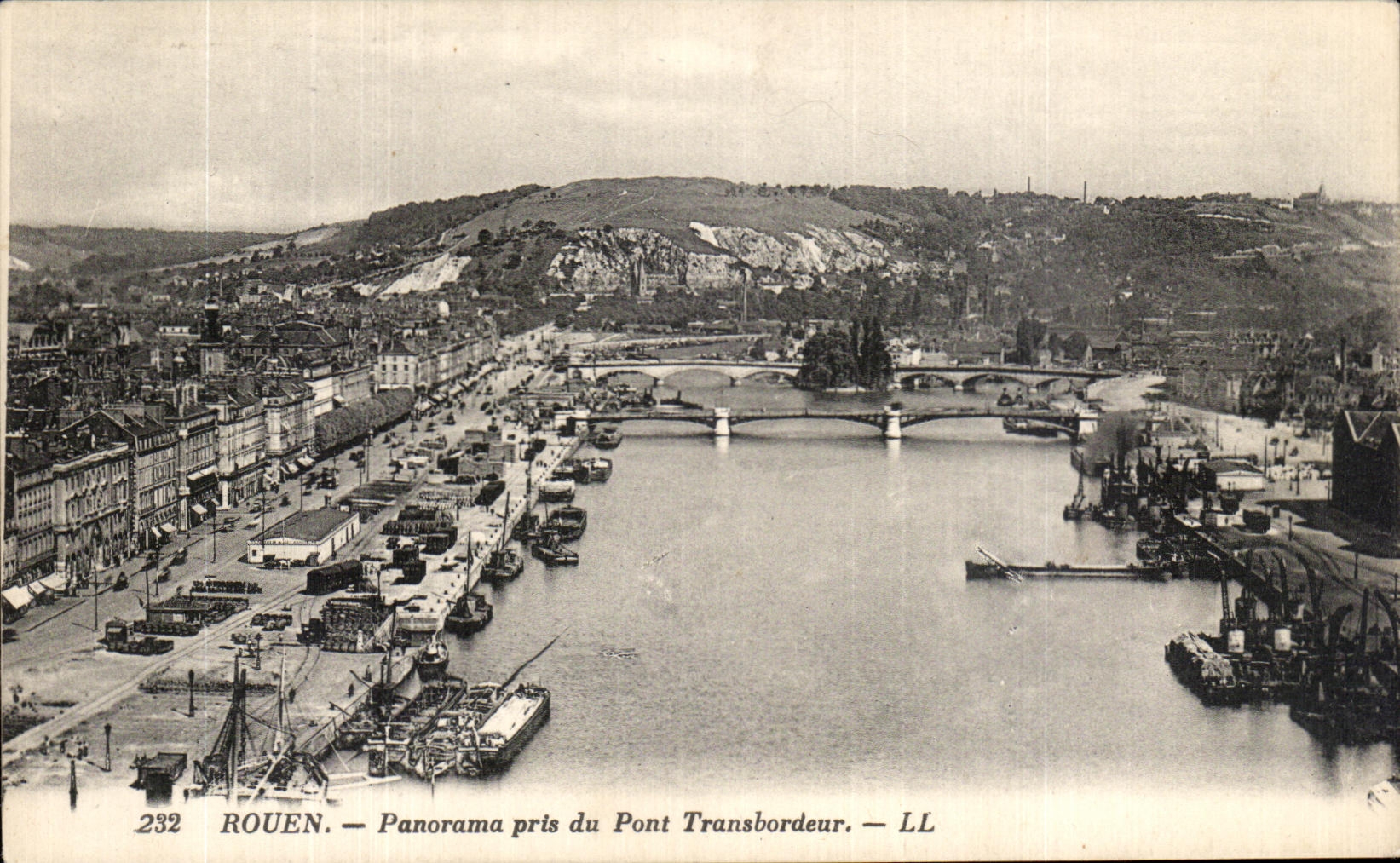 CPA Rouen Panorama pris du Pont Transbordeur