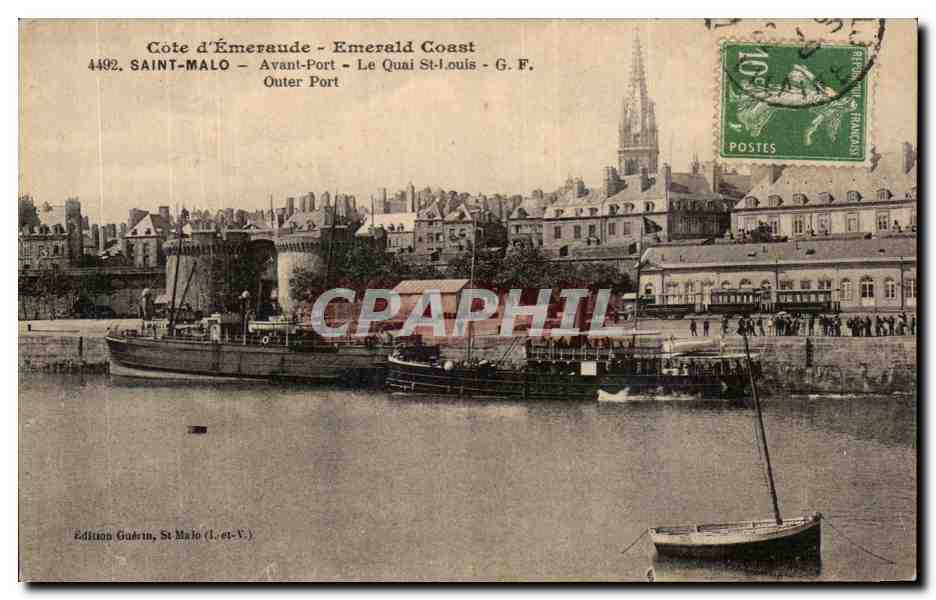 Saint-Malo - Avant-Port - Le Quai St-Louis - G.F. - Edition Guérin, St-Malo (L.-et-F.)