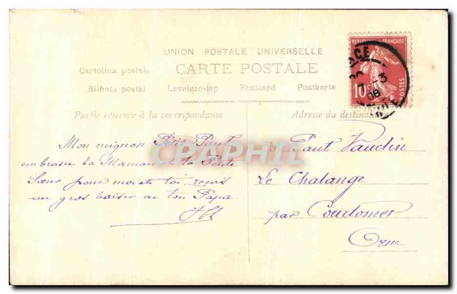 CPA Fantaisie Enfant Fleurs  — Rückseite