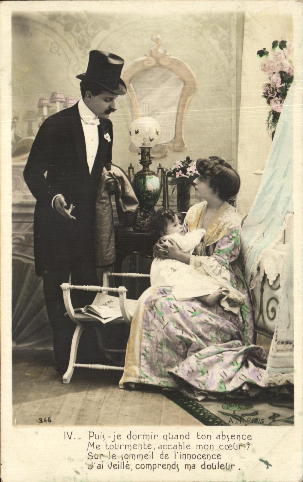 Scène de salon — poème d'absence — A. H. Paris n°346