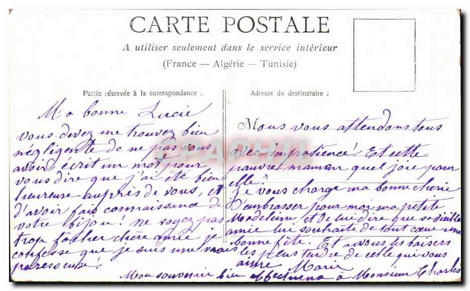 CPA Fantaisie Femme et enfant — Rückseite