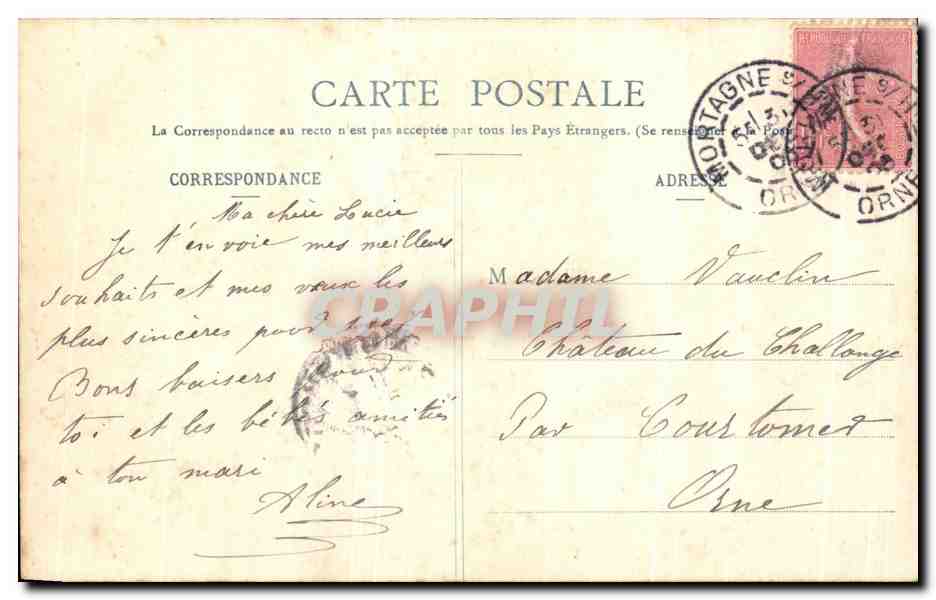 CPA Fantaisie Femme  — Verso