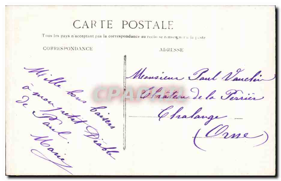 CPA Fantaisie Enfants — Rückseite