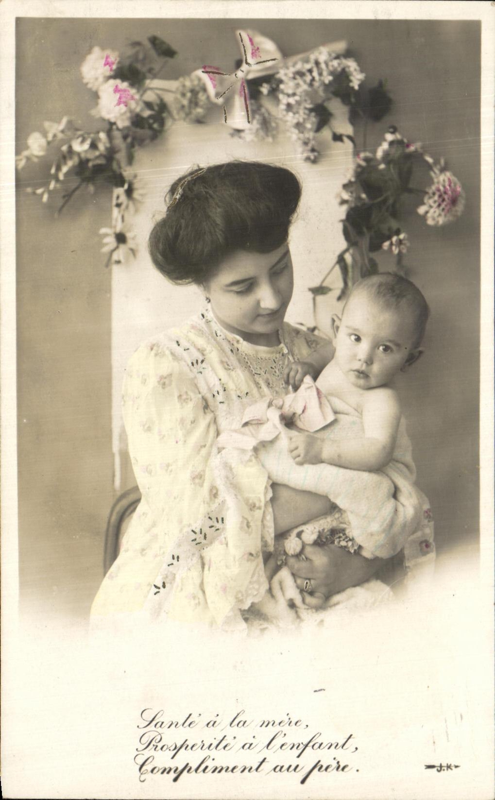 CPA Fantaisie Femme et bebe Enfant