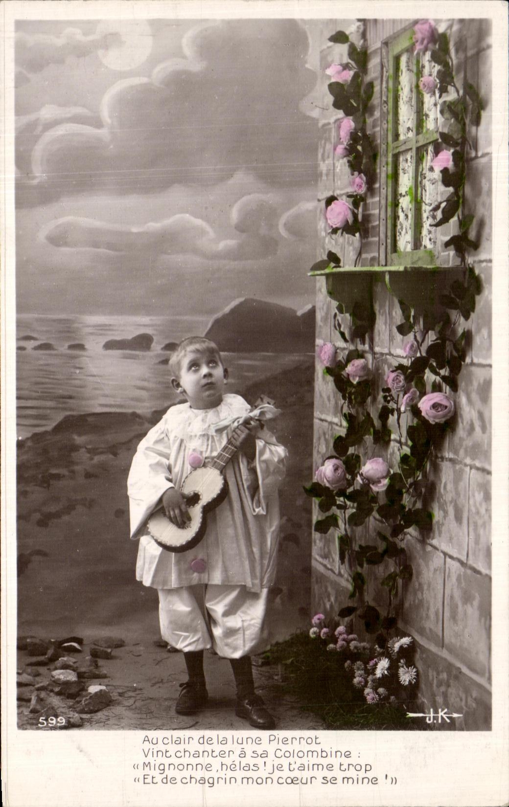CPA Fantaisie Enfant Pierrot 
