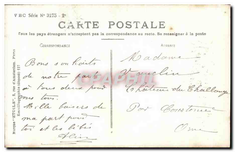 CPA Fantaisie Enfant  — Rückseite