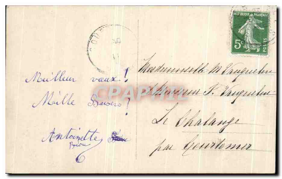 CPA Fantaisie Femme et enfant — Back