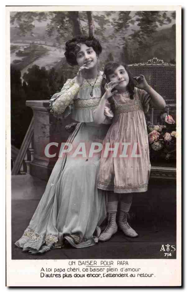 CPA Fantaisie Femme Enfant 